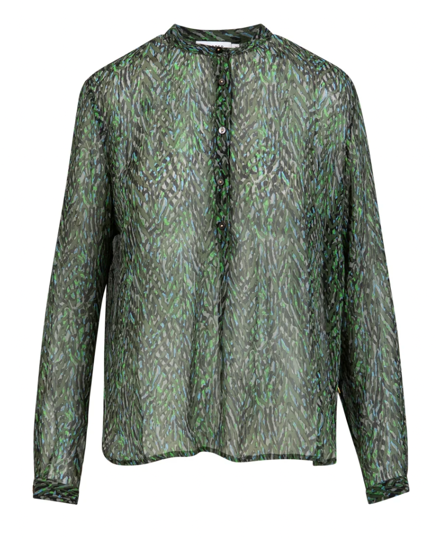 Coster Copenhagen Firestorm Grey Printed Blouse