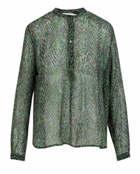 Coster Copenhagen Firestorm Grey Printed Blouse