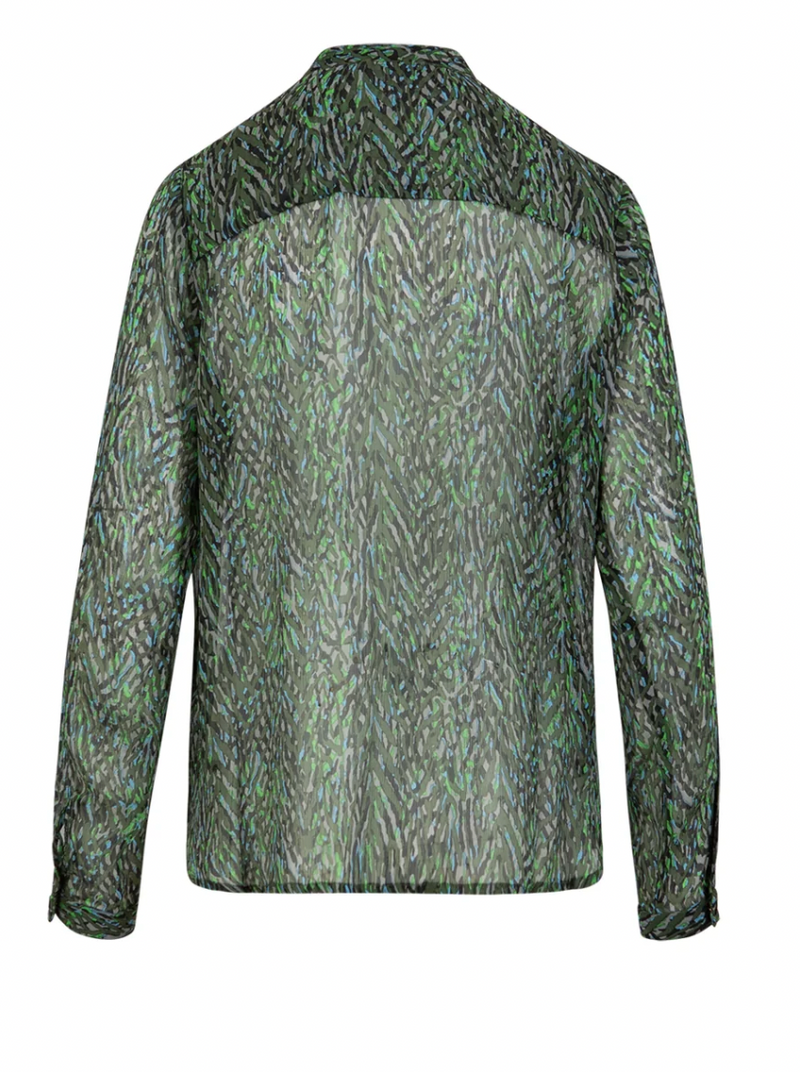 Coster Copenhagen Firestorm Grey Printed Blouse