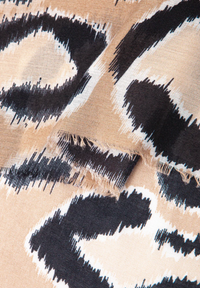 Ruby 67 Laura Neutral Leopard Scarf