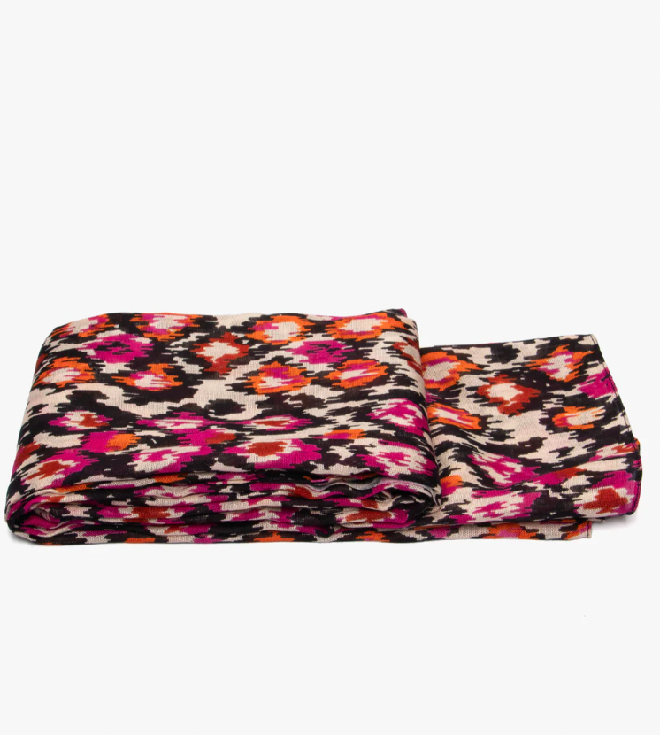 Ruby 67 Belle Fuchsia/Orange Abstract Printed Scarf