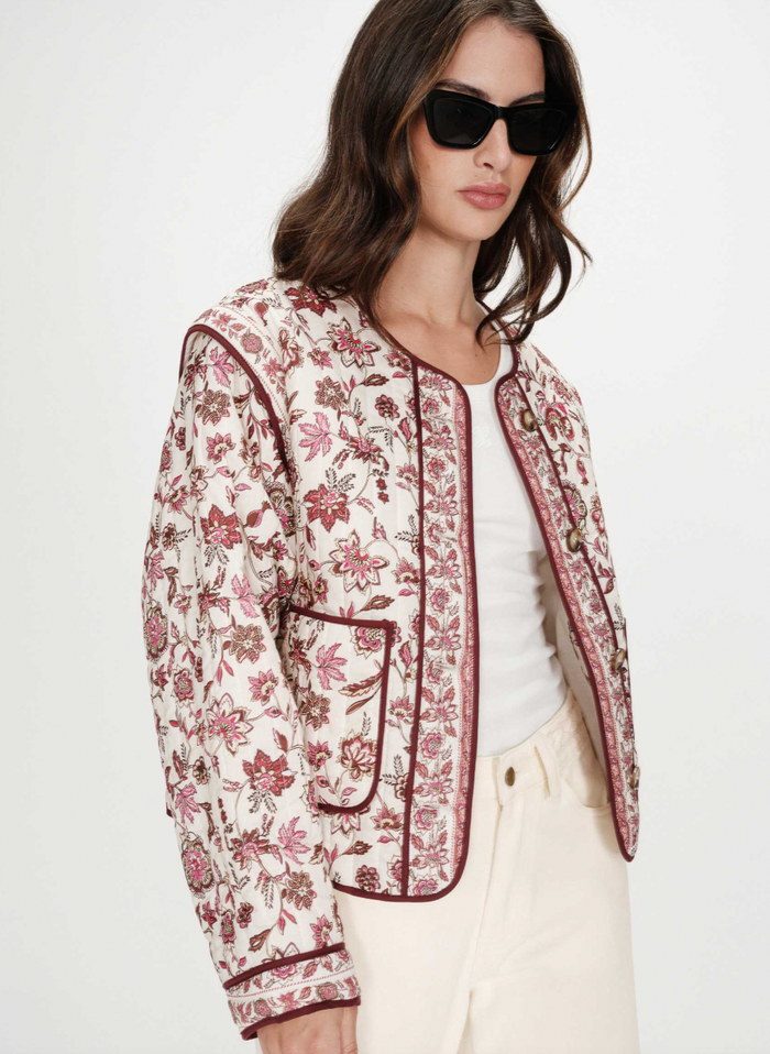 Grace & Mila Vahina Fleur Printed Quilted Jacket