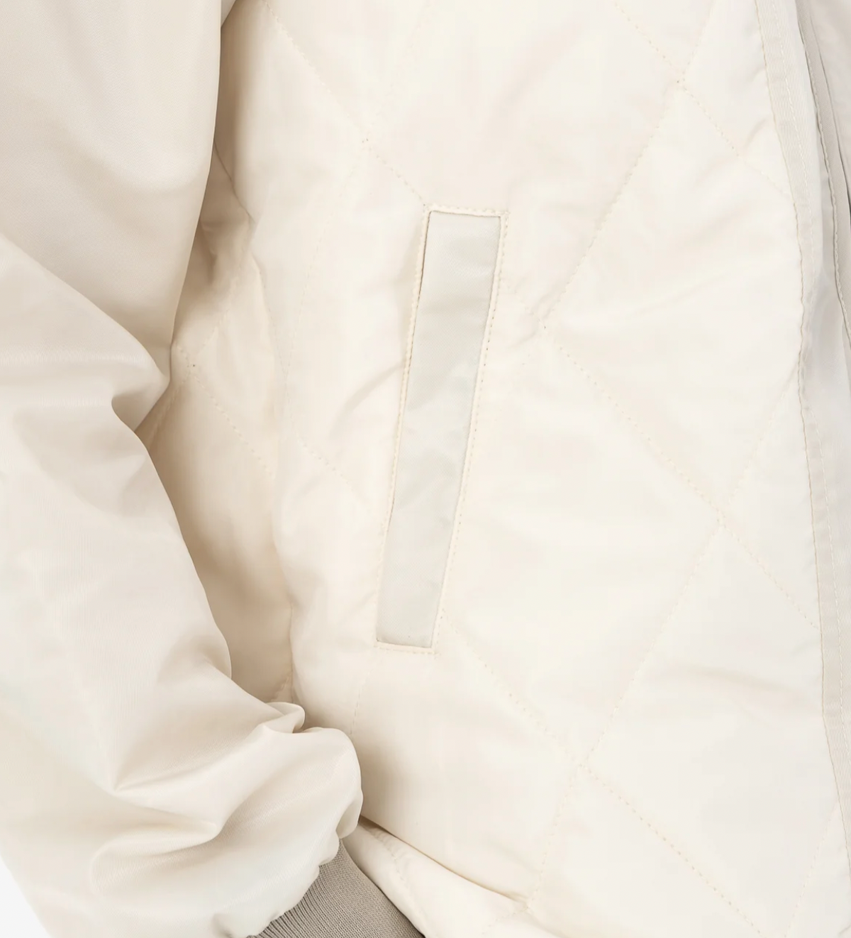 Coster Copenhagen Pearl Cream Quilted Bomber Jacket