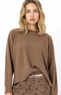 Coster Copenhagen Mocha Mousse Lace Wide Leg Trousers, 261-3107