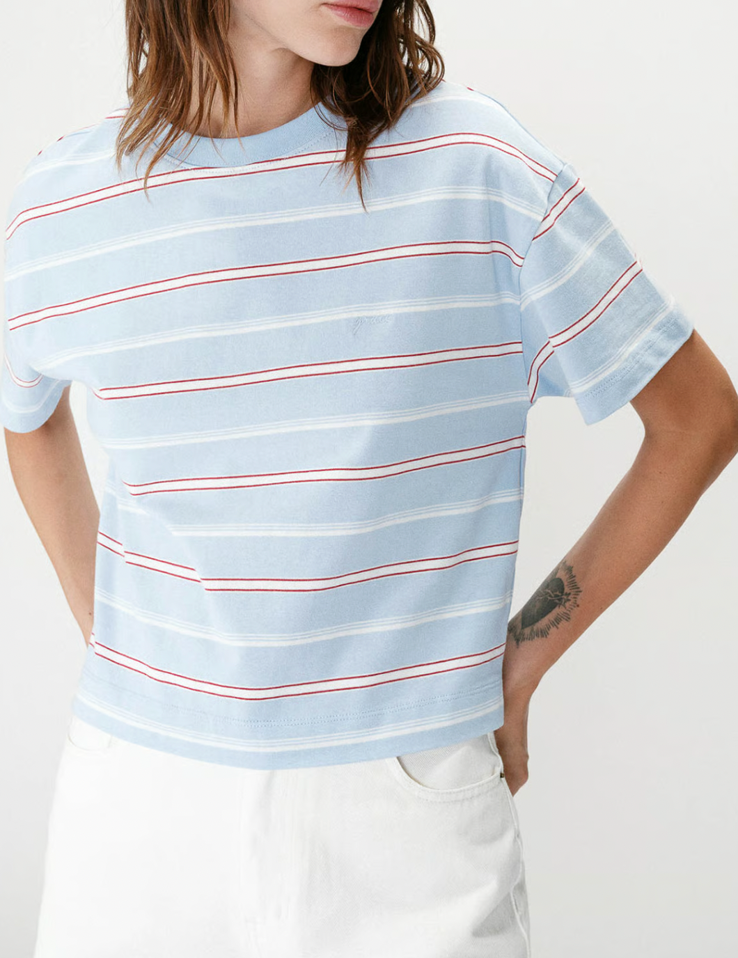 Grace & Mila Welson Blue Striped T-Shirt
