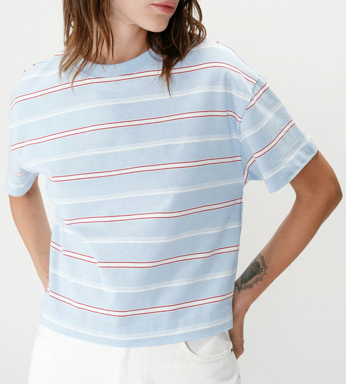 Grace & Mila Welson Blue Striped T-Shirt