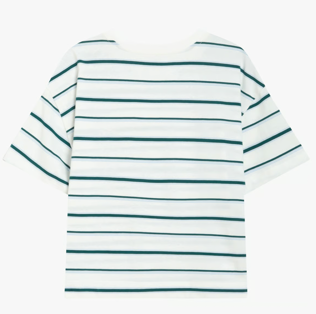 Grace & Mila Welson Green Striped T-Shirt