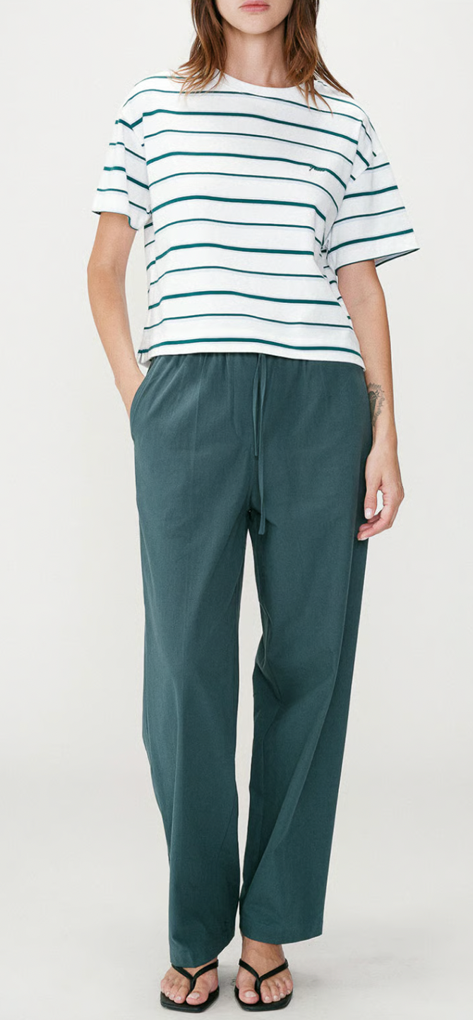 Grace & Mila Welson Green Striped T-Shirt