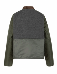 Coster Copenhagen Khaki Mix Jacket with Chocolate Cord Detailing, 264-6421