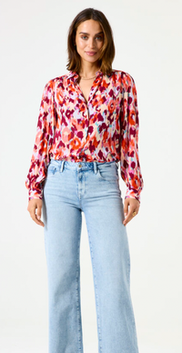 Garcia Tangerine Coral Abstract Printed Shirt