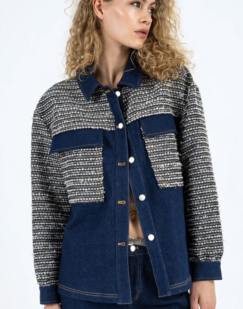 Coster Copenhagen Denim Boucle Tweed Jacket