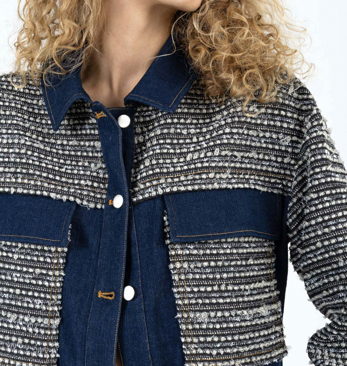 Coster Copenhagen Denim Boucle Tweed Jacket