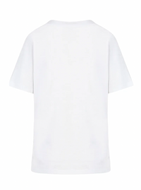Coster Copenhagen Ultimate Basic White T-Shirt with Beaded Pearl Heart Patch