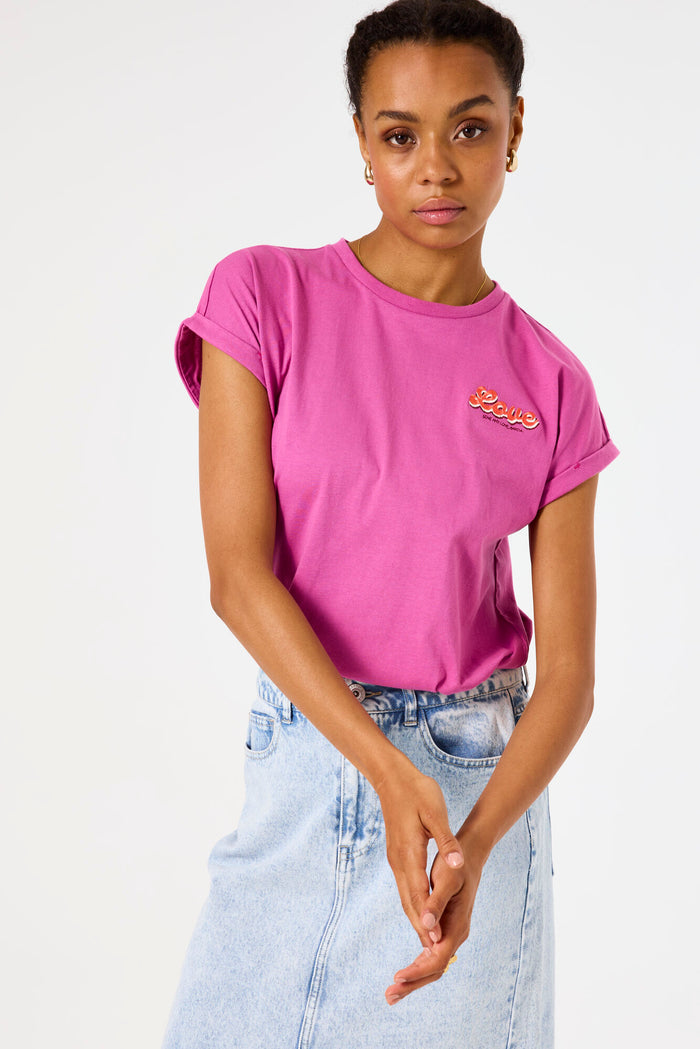 Garcia Meadow Mauve Logo T-Shirt, C50207