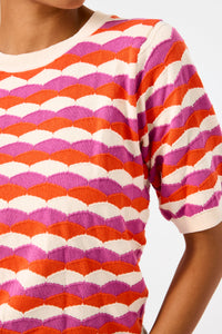 Garcia Tangerine Printed Knitted Pullover, C50245