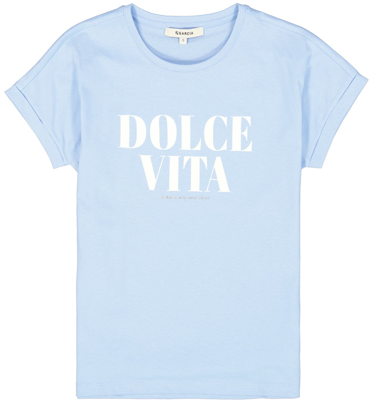 Garcia Blue Wave 'Dolce Vita' Logo T-Shirt