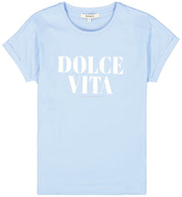 Garcia Blue Wave 'Dolce Vita' Logo T-Shirt