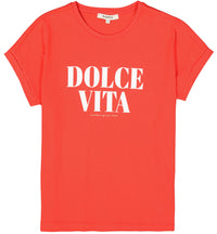 Garcia Ruby Red 'Dolce Vita' Logo T-Shirt, E50201