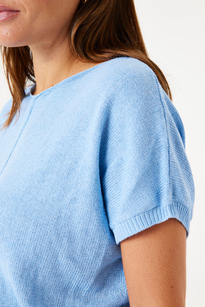 Garcia Blue Wave Boat Neck Knit, E50242