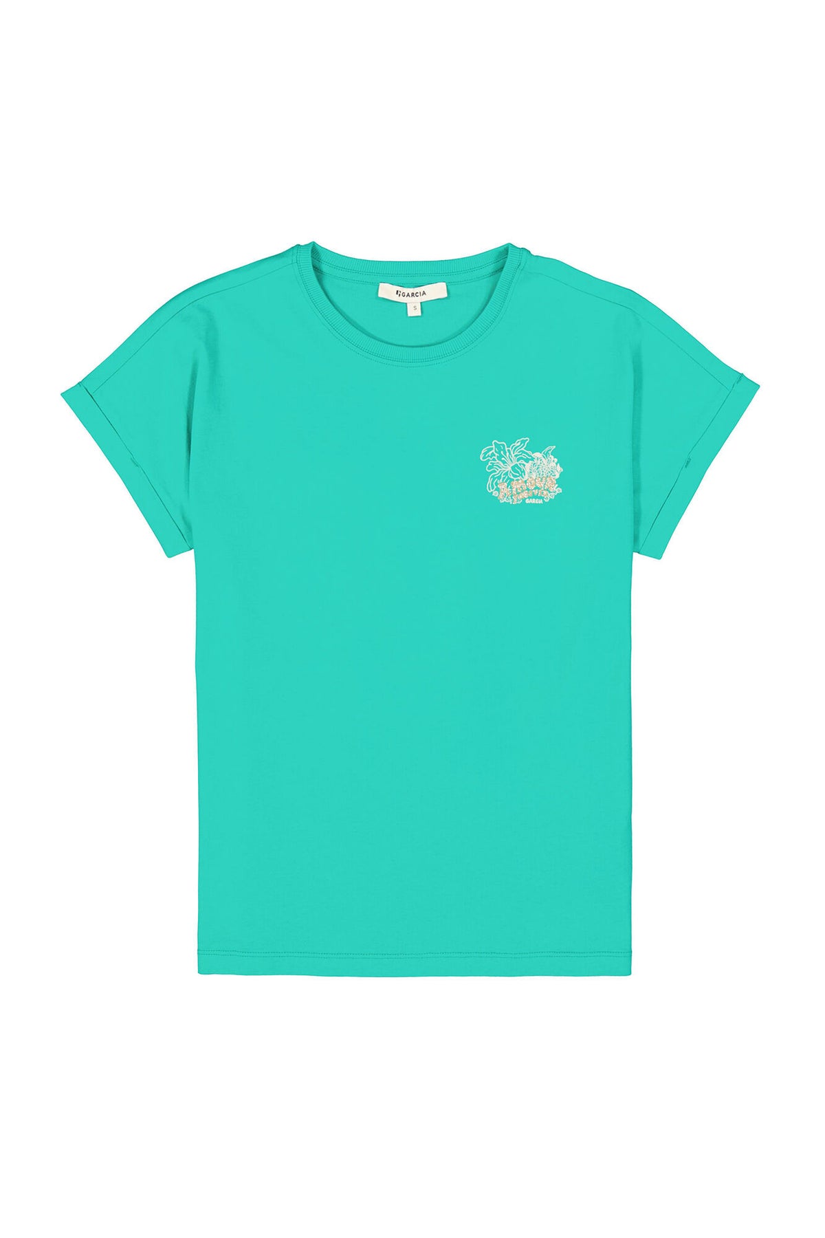 Garcia Vivid Green 'Amour' Logo T-Shirt, F50001