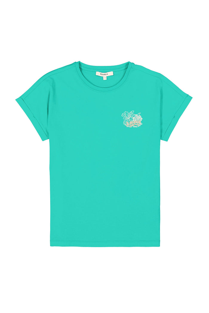 Garcia Vivid Green 'Amour' Logo T-Shirt, F50001