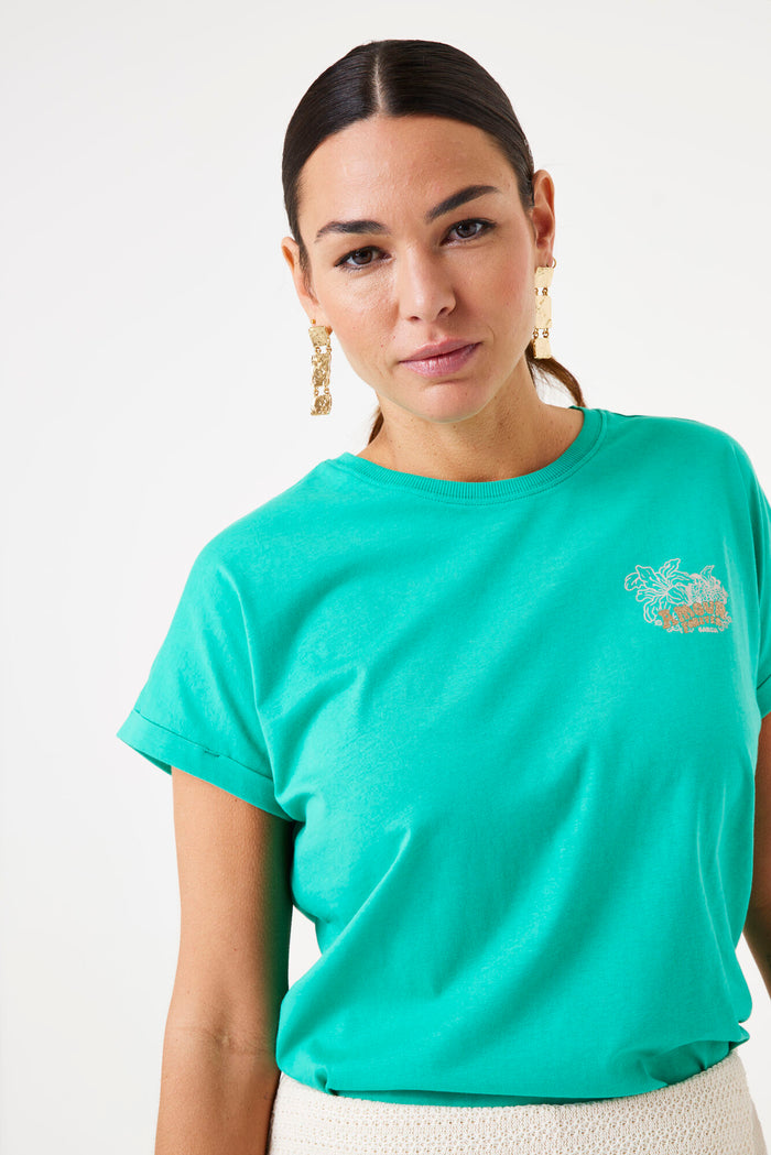 Garcia Vivid Green 'Amour' Logo T-Shirt, F50001