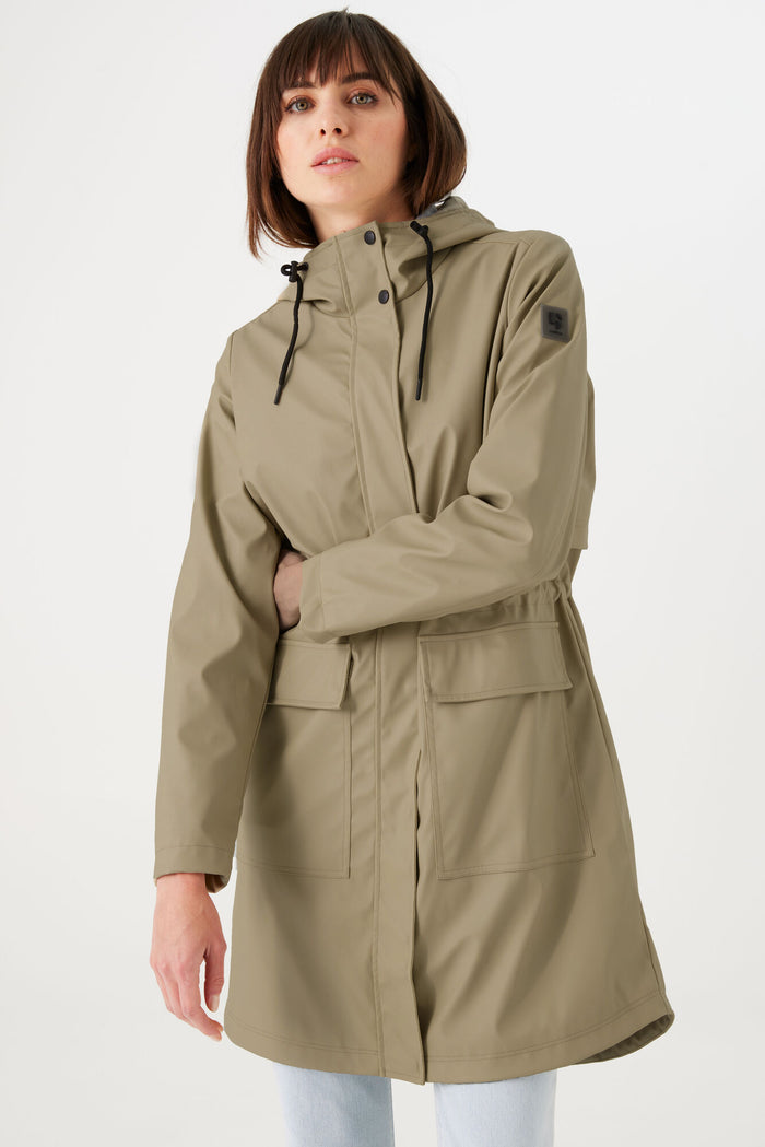 Garcia Iconic Khaki Waterproof Raincoat, GJ400203