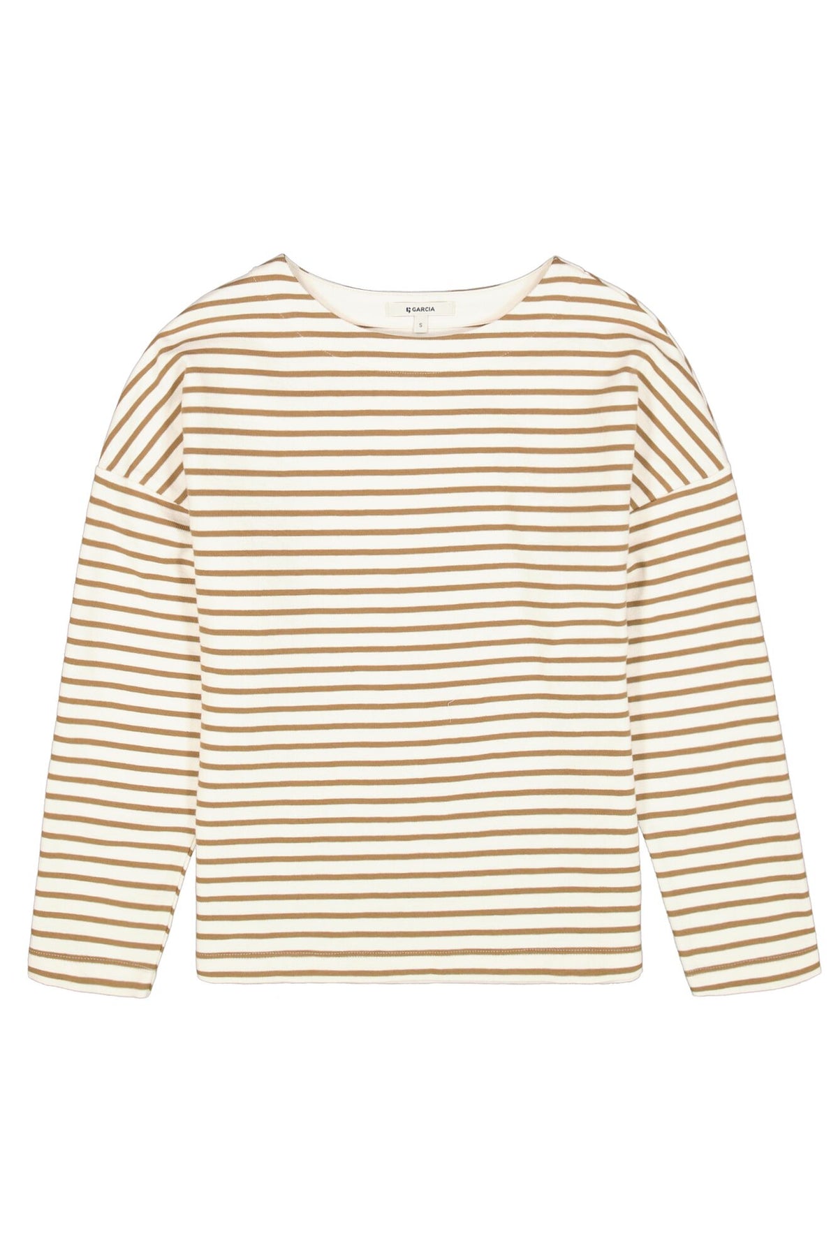 Garcia Warm Tan Striped Top, H30263