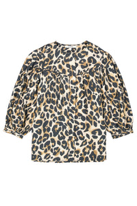 Garcia Almond Beige Leopard Blouse, H50030