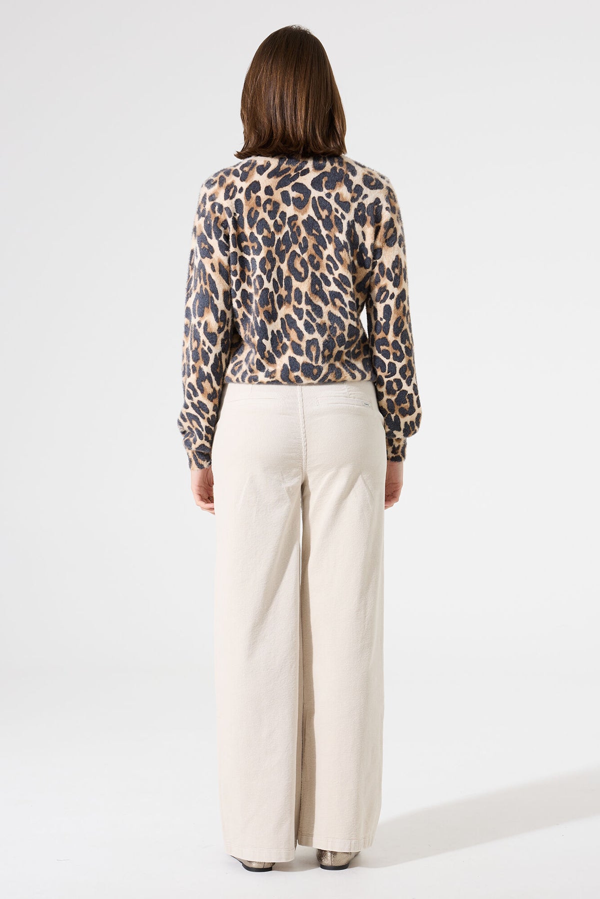 Garcia Almond Beige Furry Knitted Jumper, H50044