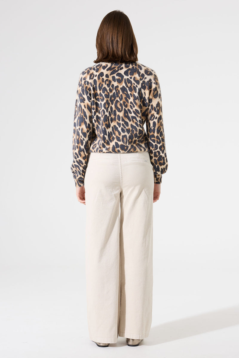 Garcia Almond Beige Furry Knitted Jumper, H50044