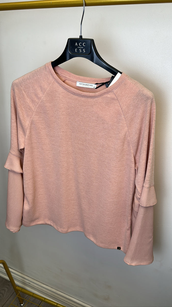Cotton Brothers Rose Blush Bell Sleeve Jumper