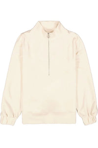 Garcia Whitecap Cream Modal Half Zip Supersoft Sweatshirt, N40262