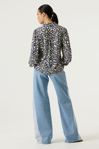 Garcia Summer Cobalt Abstract Printed Shirt, O260031