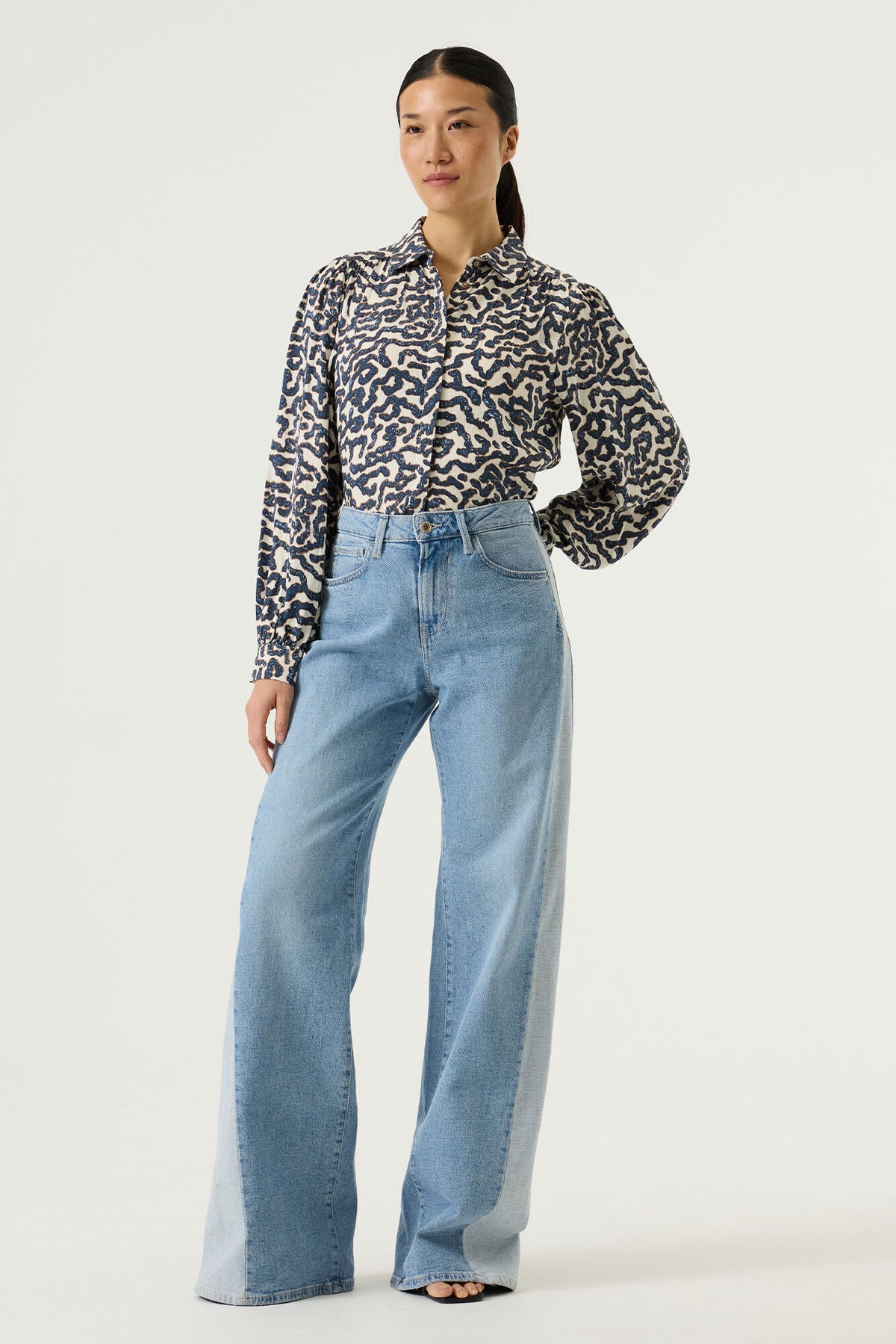 Garcia Summer Cobalt Abstract Printed Shirt, O260031