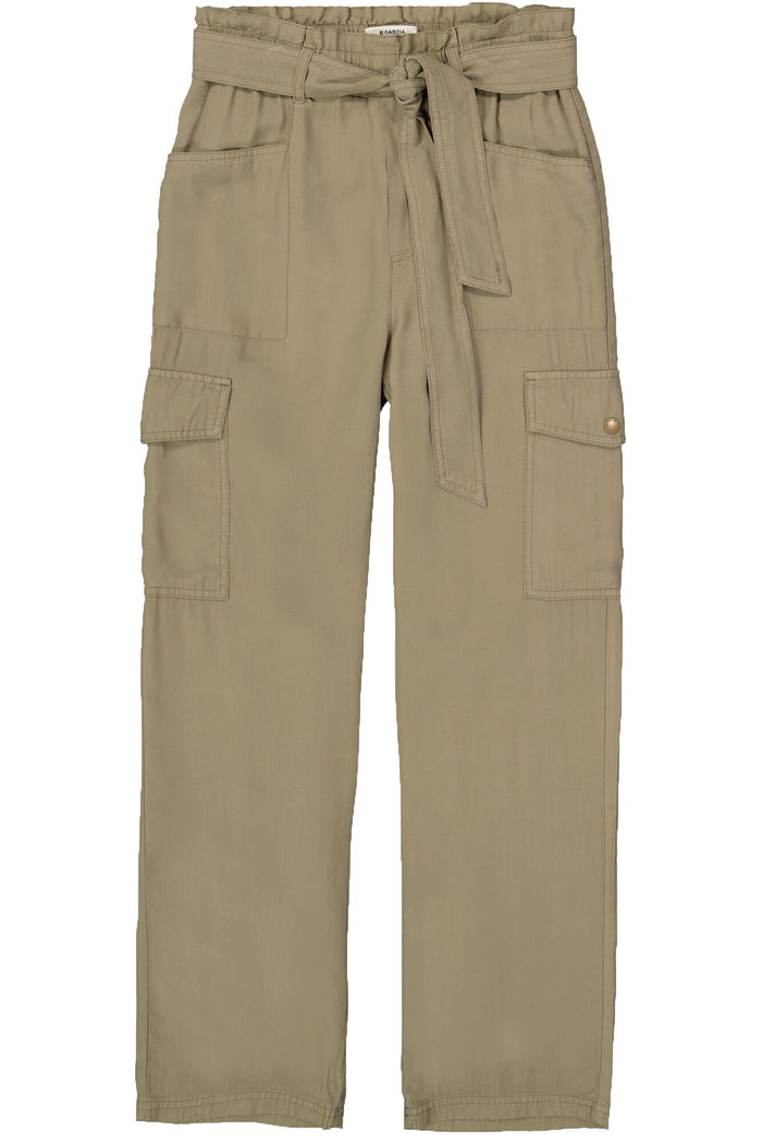 Garcia Khaki Highwaisted Cargo Trousers, O40112