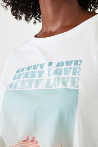 Garcia Off White 'Sunny Love' Logo T-Shirt, Q40008