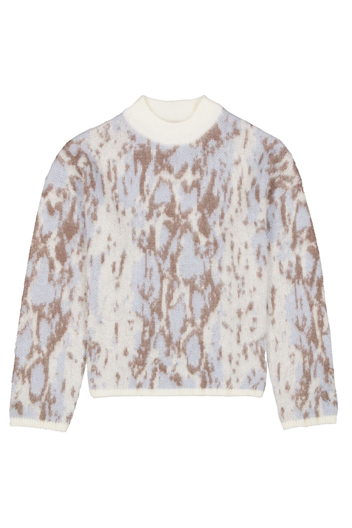 Garcia Cream Abstract Printed Cosy Knit, U260047 