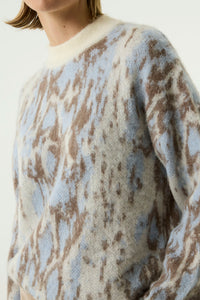 Garcia Cream Abstract Printed Cosy Knit, U260047 