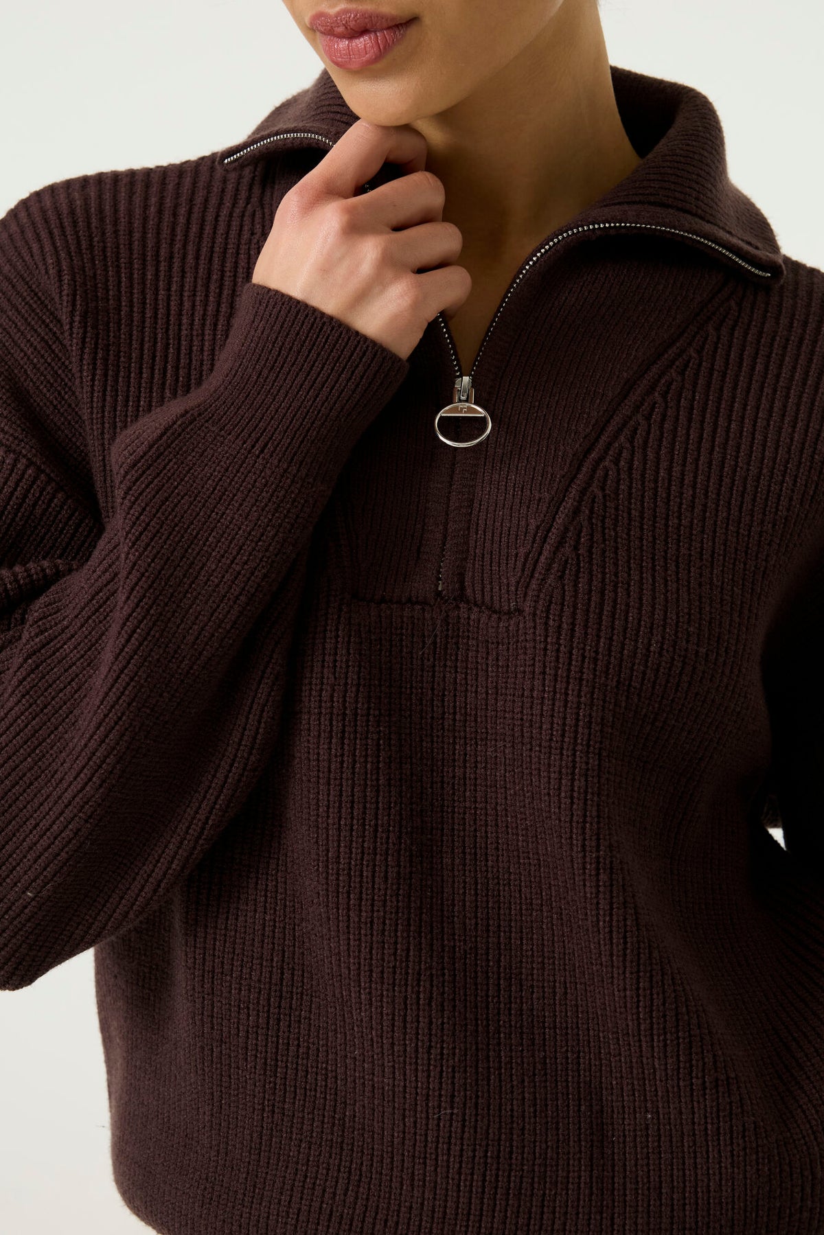 Garcia Hazel Bloom Knitted Half Zip Top, U260049