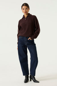 Garcia Hazel Bloom Knitted Half Zip Top, U260049