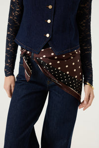 Garcia Hazel Bloom Polka Dot Silk Scarf, U260144