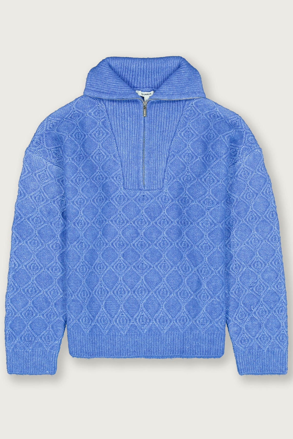 Garcia Ultramarine Blue Supersoft Cosy Half Zip Knit, V260242