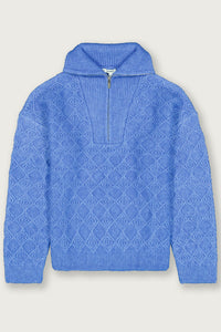 Garcia Ultramarine Blue Supersoft Cosy Half Zip Knit, V260242