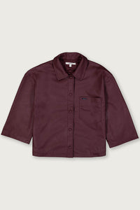 Garcia Bordeaux Faux Leather Shirt Jacket,  V260292