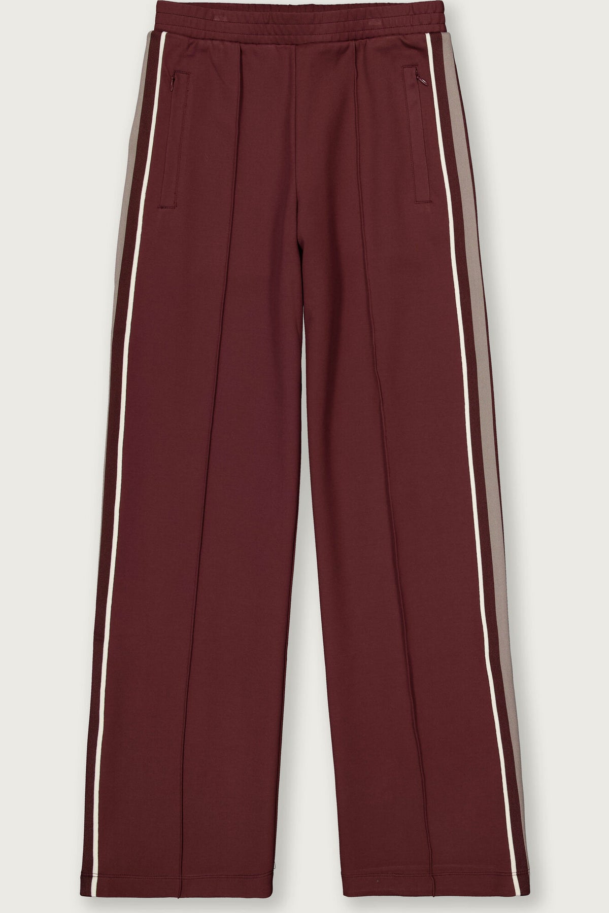 Garcia Bordeaux Burgundy Sports Luxe Wide Leg Joggers,  V260315