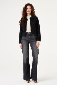 Garcia Black/Silver Tweed Boucle Jacket,  V40291