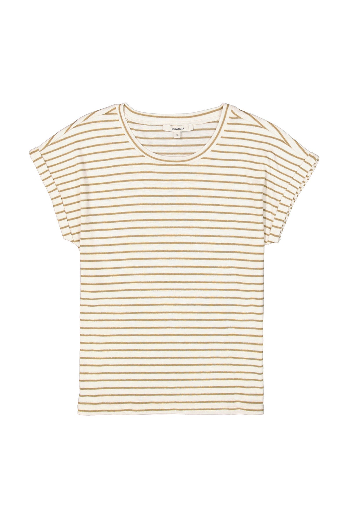 Garcia Iced Coffee Striped Lurex T-Shirt