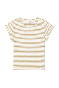 Garcia Iced Coffee Striped Lurex T-Shirt