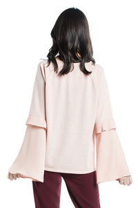 Cotton Brothers Rose Blush Bell Sleeve Jumper freeshipping - Ruby 67 Boutique